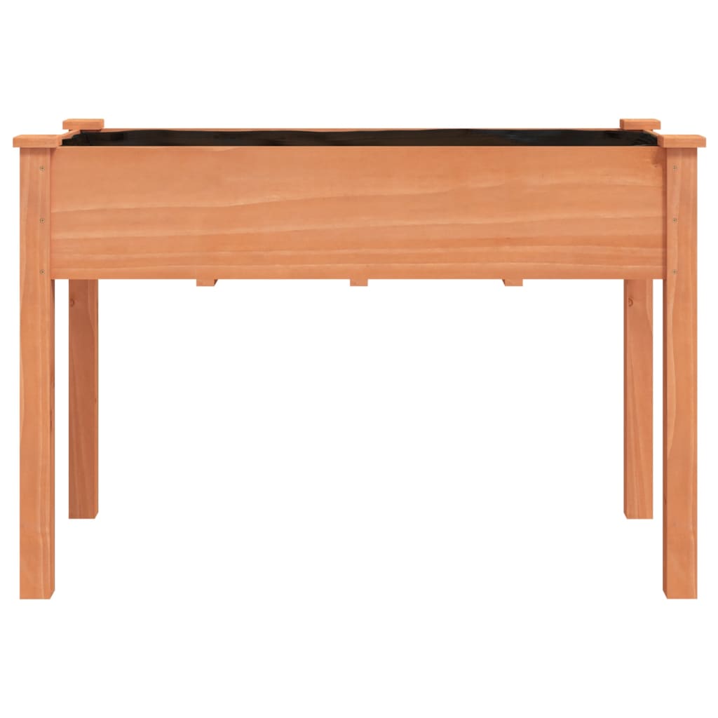 vidaXL Γλάστρα με Επένδυση Καφέ 118x59x76 εκ. από Μασίφ Ξύλο Ελάτης