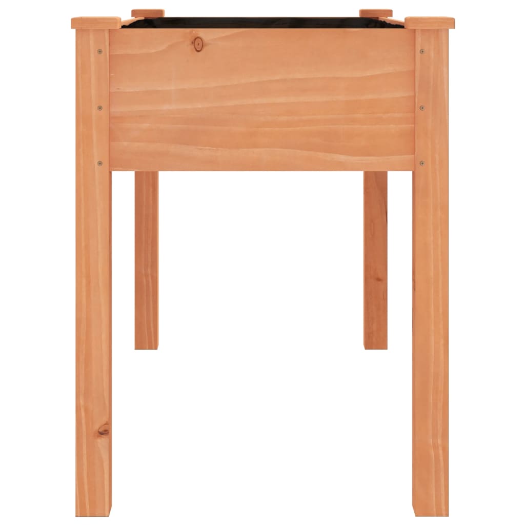 vidaXL Γλάστρα με Επένδυση Καφέ 118x59x76 εκ. από Μασίφ Ξύλο Ελάτης