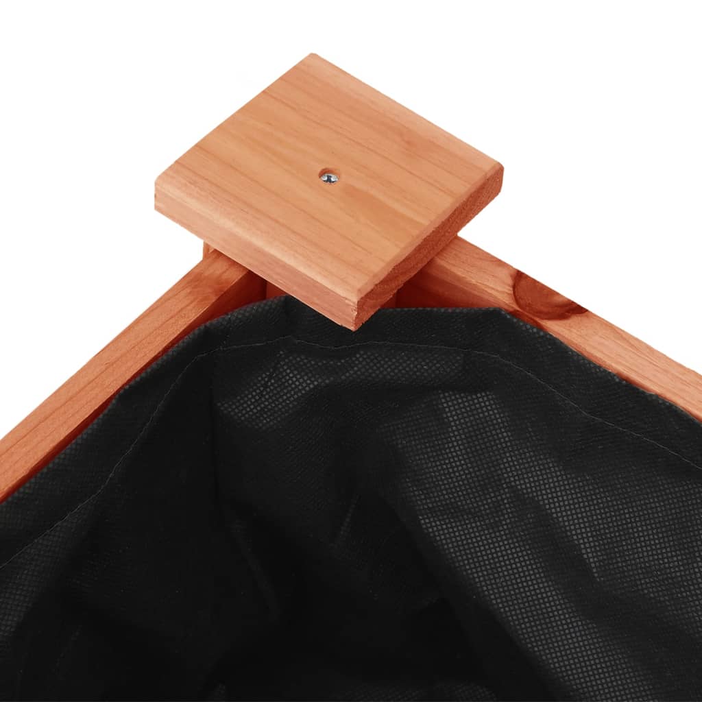 vidaXL Γλάστρα με Επένδυση Καφέ 118x59x76 εκ. από Μασίφ Ξύλο Ελάτης