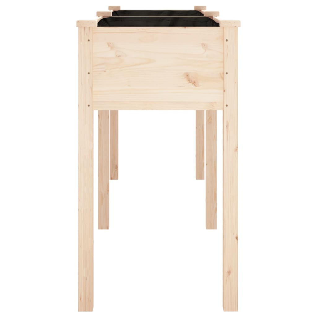 vidaXL Γλάστρα με Επένδυση 161 x 45 x 76 εκ. από Μασίφ Ξύλο Ελάτης