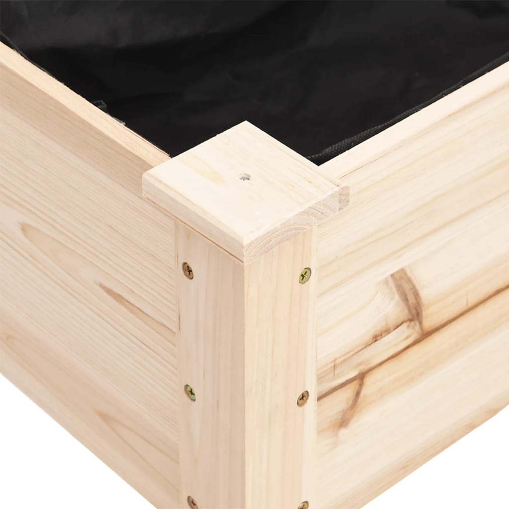 vidaXL Γλάστρα με Επένδυση 161 x 45 x 76 εκ. από Μασίφ Ξύλο Ελάτης