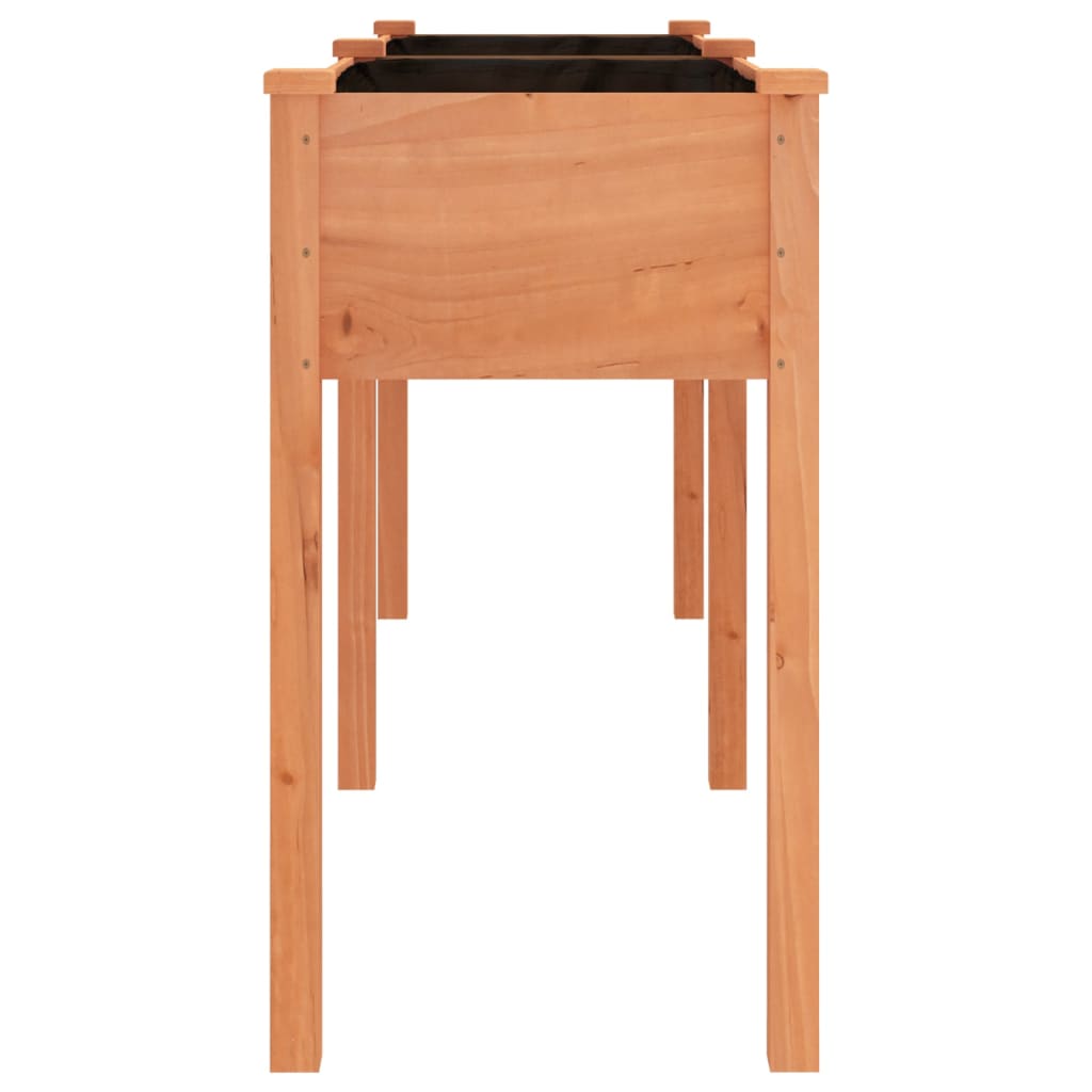 vidaXL Γλάστρα με Επένδυση Καφέ 161x45x76 εκ. από Μασίφ Ξύλο Ελάτης