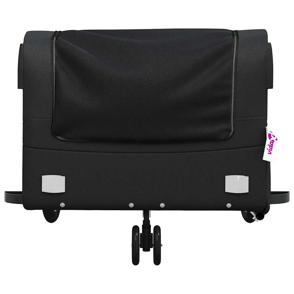 vidaXL Τρέιλερ Ποδηλάτου Μαύρο 45 Κιλά από Σίδερο