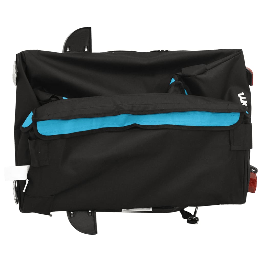 vidaXL Τρέιλερ Ποδηλάτου Μαύρο και Μπλε 30 Κιλά από Σίδερο