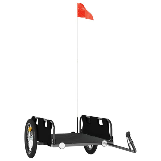 vidaXL Τρέιλερ Ποδηλάτου Μαύρο Ύφασμα Oxford/Σίδηρος