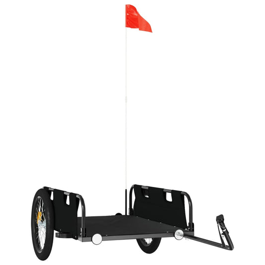 vidaXL Τρέιλερ Ποδηλάτου Μαύρο Ύφασμα Oxford/Σίδηρος