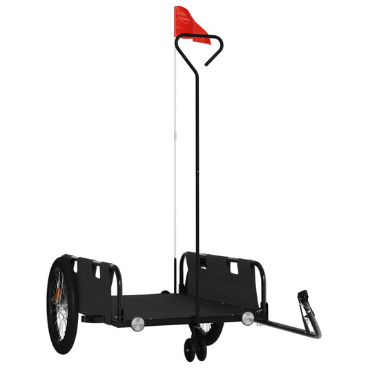 vidaXL Τρέιλερ Ποδηλάτου Μαύρο Ύφασμα Oxford/Σίδηρος