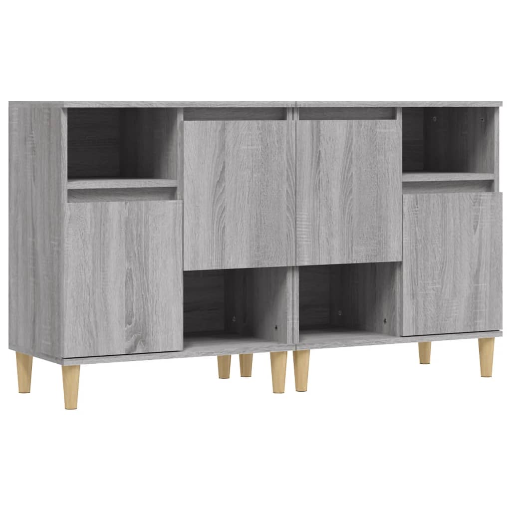 vidaXL Ντουλάπι 2 τεμ. Γκρι Sonoma 60x35x70 εκ. από Επεξεργασμένο Ξύλο
