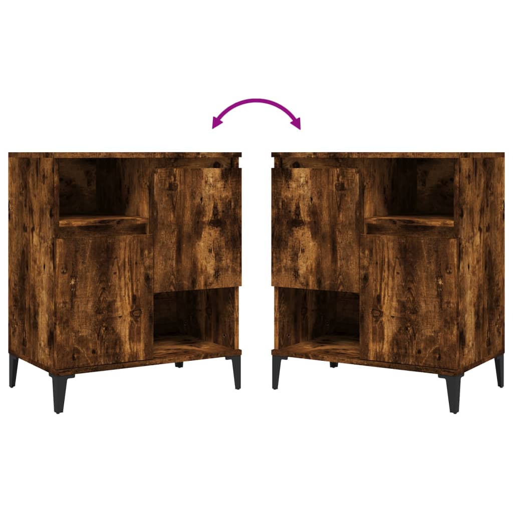 vidaXL Ντουλάπια 3 τεμ. Καπνιστή Δρυς 60x35x70 εκ. Επεξεργασμένο Ξύλο