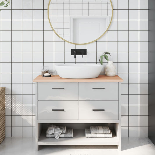 vidaXL Πάγκος Μπάνιου 100 x 40 x 2 εκ. από Ακατέργαστο Μασίφ Ξύλο