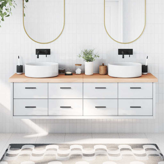 vidaXL Πάγκος Μπάνιου 180x50x(2-6) εκ. από Ακατέργαστο Μασίφ Ξύλο