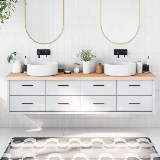 vidaXL Πάγκος Μπάνιου 200x60x(2-6) εκ. από Ακατέργαστο Μασίφ Ξύλο