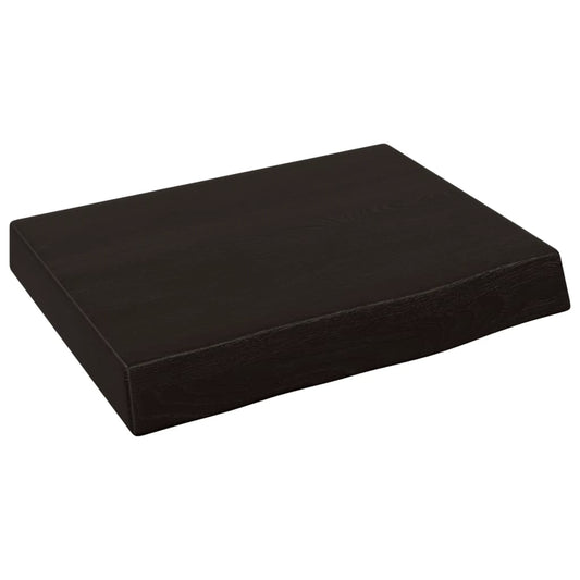 vidaXL Πάγκος Μπάνιου Σκούρο Καφέ 40x30x(2-6) εκ. Επεξεργ. Μασίφ Ξύλο