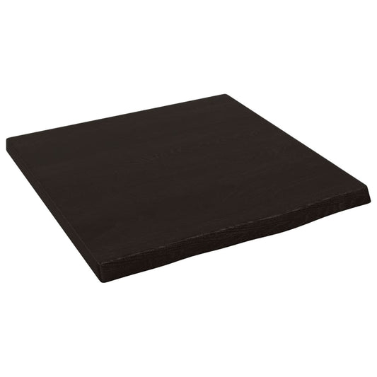 vidaXL Πάγκος Μπάνιου Σκούρο Καφέ 40x40x(2-4) εκ. Επεξ. Μασίφ Ξύλο
