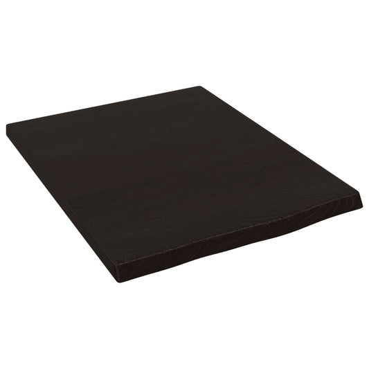 vidaXL Πάγκος Μπάνιου Σκούρο Καφέ 40x50x2 εκ. Επεξ. Μασίφ Ξύλο