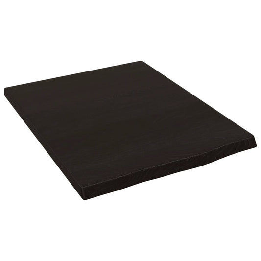 vidaXL Πάγκος Μπάνιου Σκούρο Καφέ 40x50x(2-4) εκ. Επεξεργ. Μασίφ Ξύλο