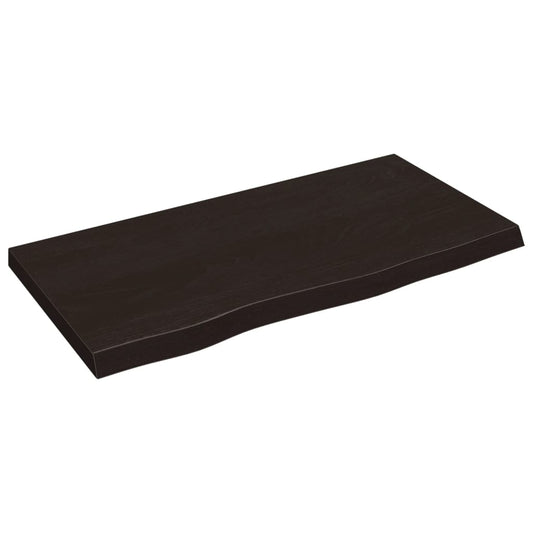 vidaXL Πάγκος Μπάνιου Σκούρο Καφέ 80x40x(2-4) εκ. Επεξεργ. Μασίφ Ξύλο