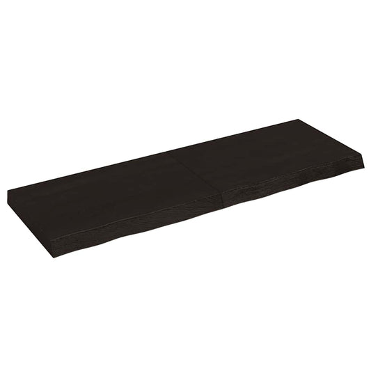 vidaXL Πάγκος Μπάνιου Σκούρο Καφέ 120x40x(2-6) εκ. Επεξεργ. Μασίφ Ξύλο