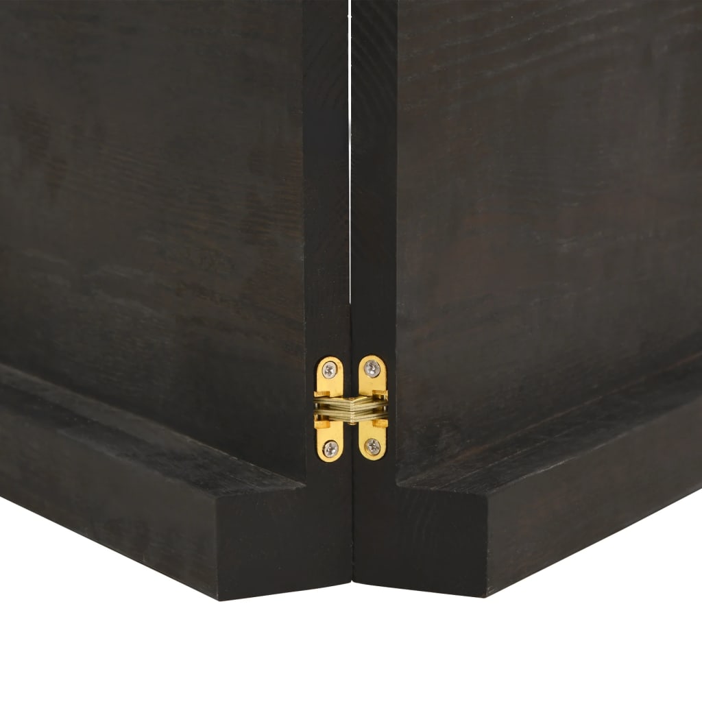 vidaXL Πάγκος Μπάνιου Σκούρο Καφέ 200x60x(2-6) εκ. Επεξεργ. Μασίφ Ξύλο