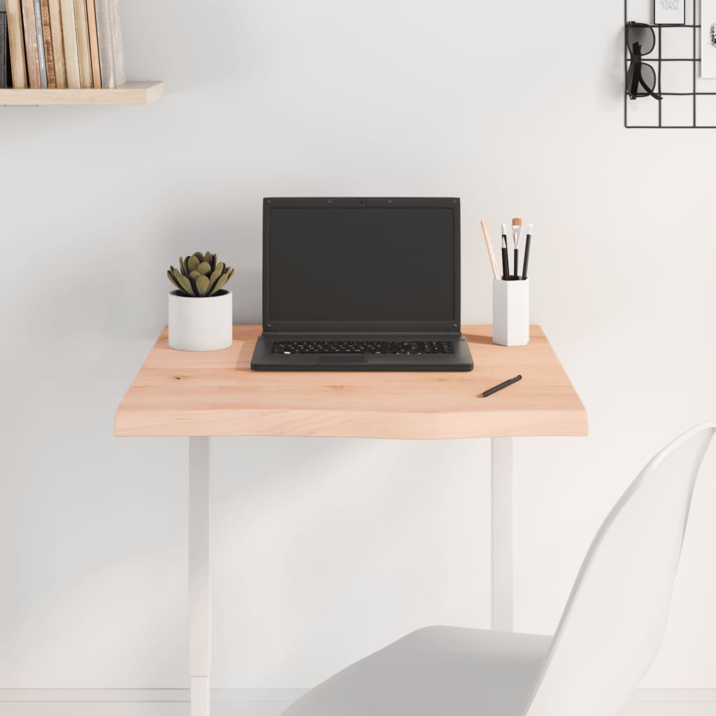 vidaXL Επιφάνεια Τραπεζιού 60x60x(2-4) εκ Ακατέργαστο Μασίφ Ξύλο Δρυός