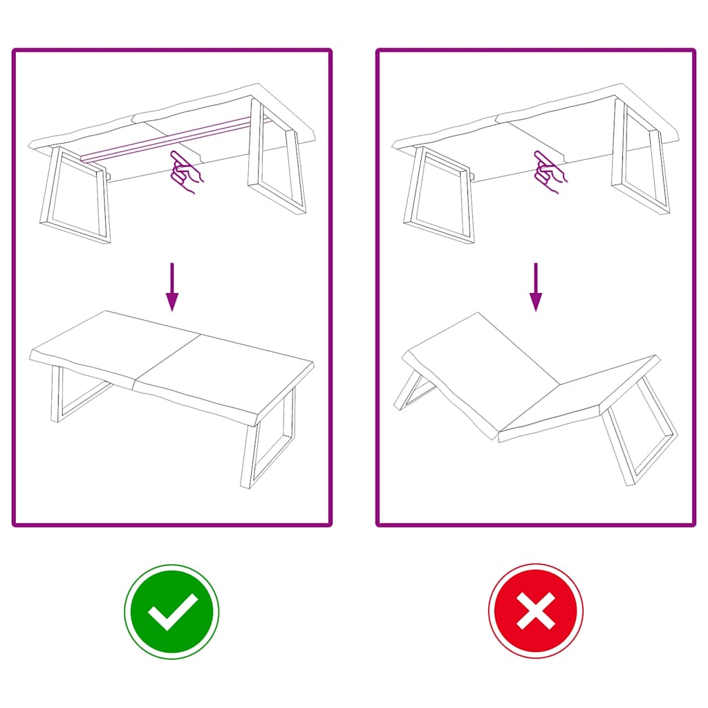 vidaXL Επιφάνεια Τραπεζιού 120x60x(2-6)εκ Ακατέργαστο Μασίφ Ξύλο Δρυός