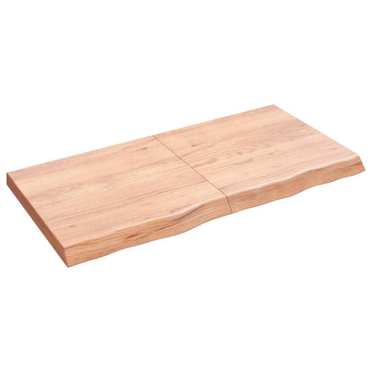 vidaXL Επιφ Τραπεζιού Αν Καφέ 120x60x(2-6)εκ. Επεξ. Μασίφ Ξύλο Δρυός