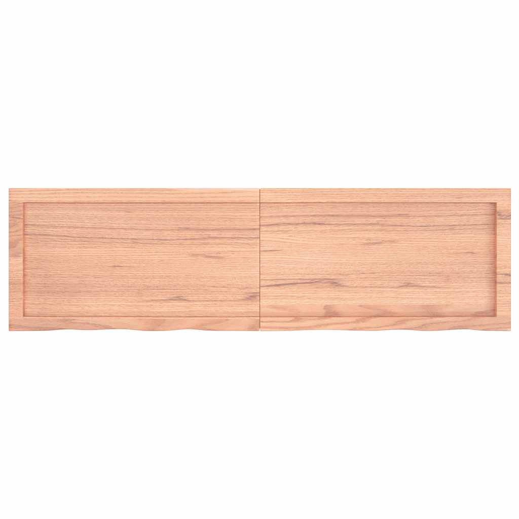 vidaXL Επιφ Τραπεζιού Αν Καφέ 140x40x(2-4)εκ. Επεξ. Μασίφ Ξύλο Δρυός
