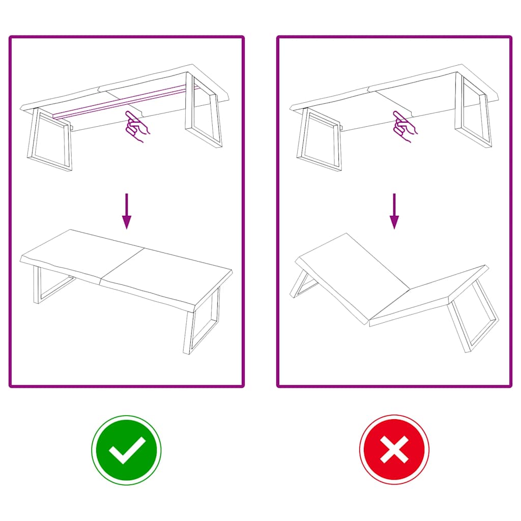 vidaXL Επιφάνεια Τραπεζιού Σκούρο Καφέ 140x50x(2-6)εκ Επεξ. Μασίφ Δρυς