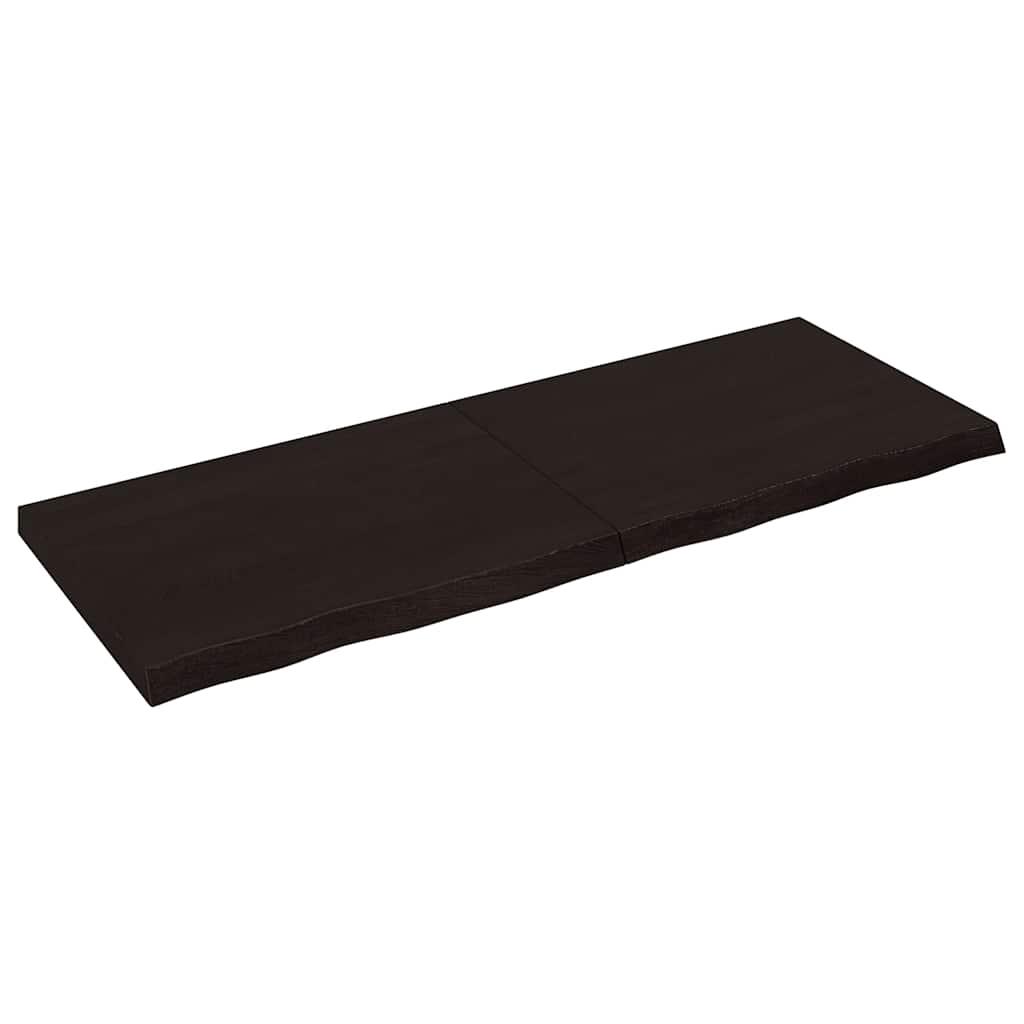 vidaXL Επιφάνεια Τραπεζιού Σκούρο Καφέ 160x60x(2-6)εκ Επεξ. Μασίφ Δρυς