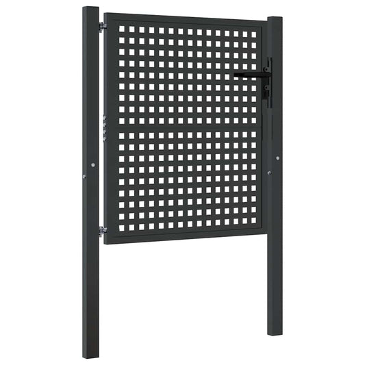 vidaXL Πόρτα Κήπου Ανθρακί 100x100 εκ. Ατσάλι