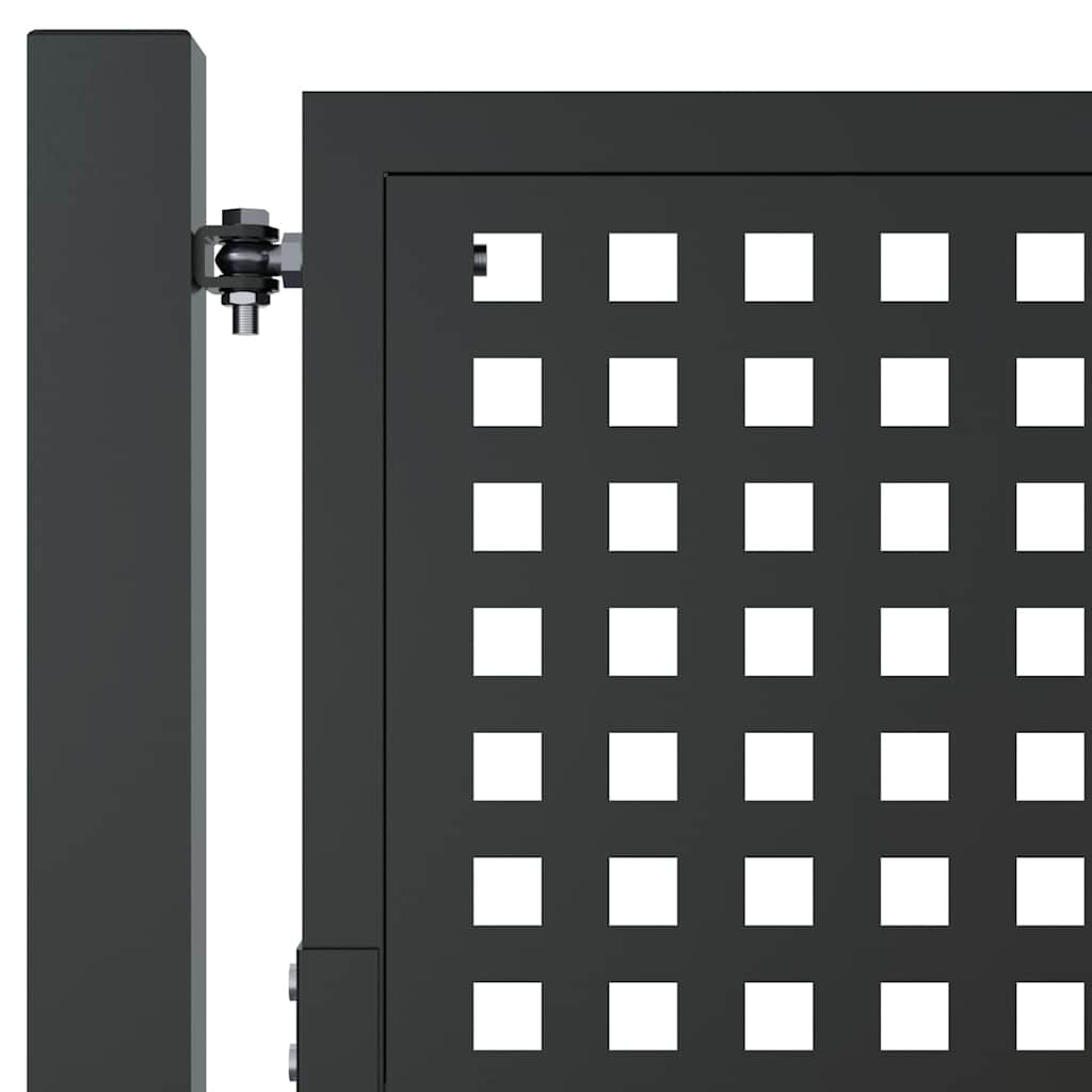 vidaXL Πόρτα Κήπου Ανθρακί 100x125 εκ. Ατσάλι