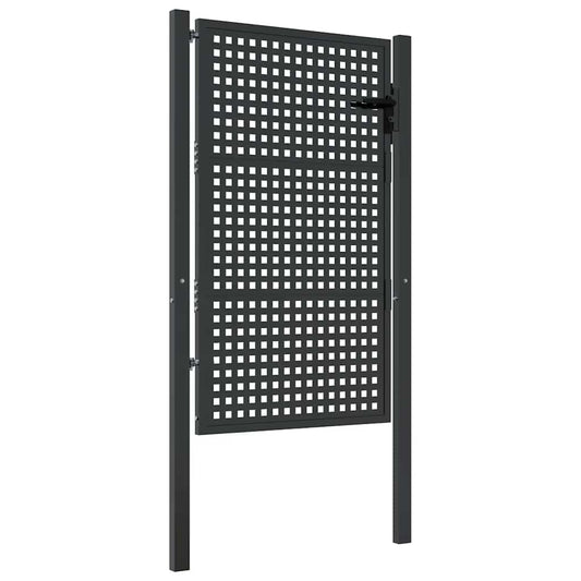 vidaXL Πόρτα Κήπου Ανθρακί 100x150 εκ. Ατσάλι