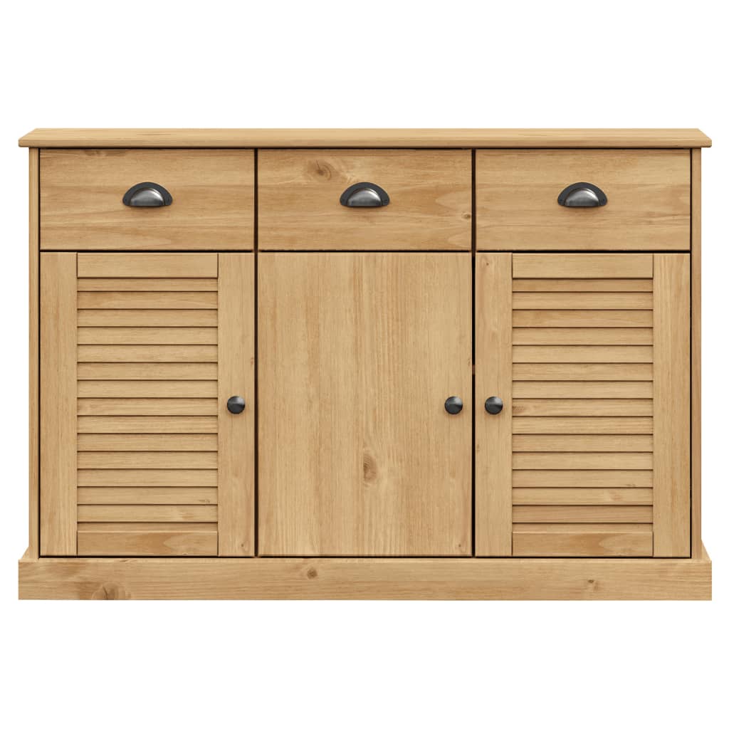 vidaXL Μπουφές με Συρτάρια VIGO 113 x 40 x 75 εκ. Μασίφ Ξύλο Πεύκο