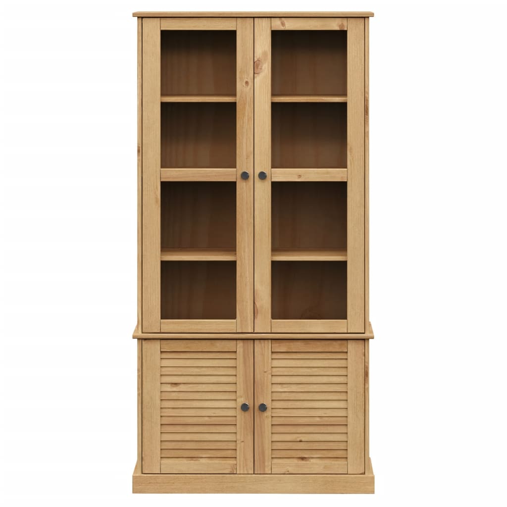 vidaXL Βιτρίνα VIGO 85 x 35 x 170 εκ. από Μασίφ Ξύλο Πεύκου