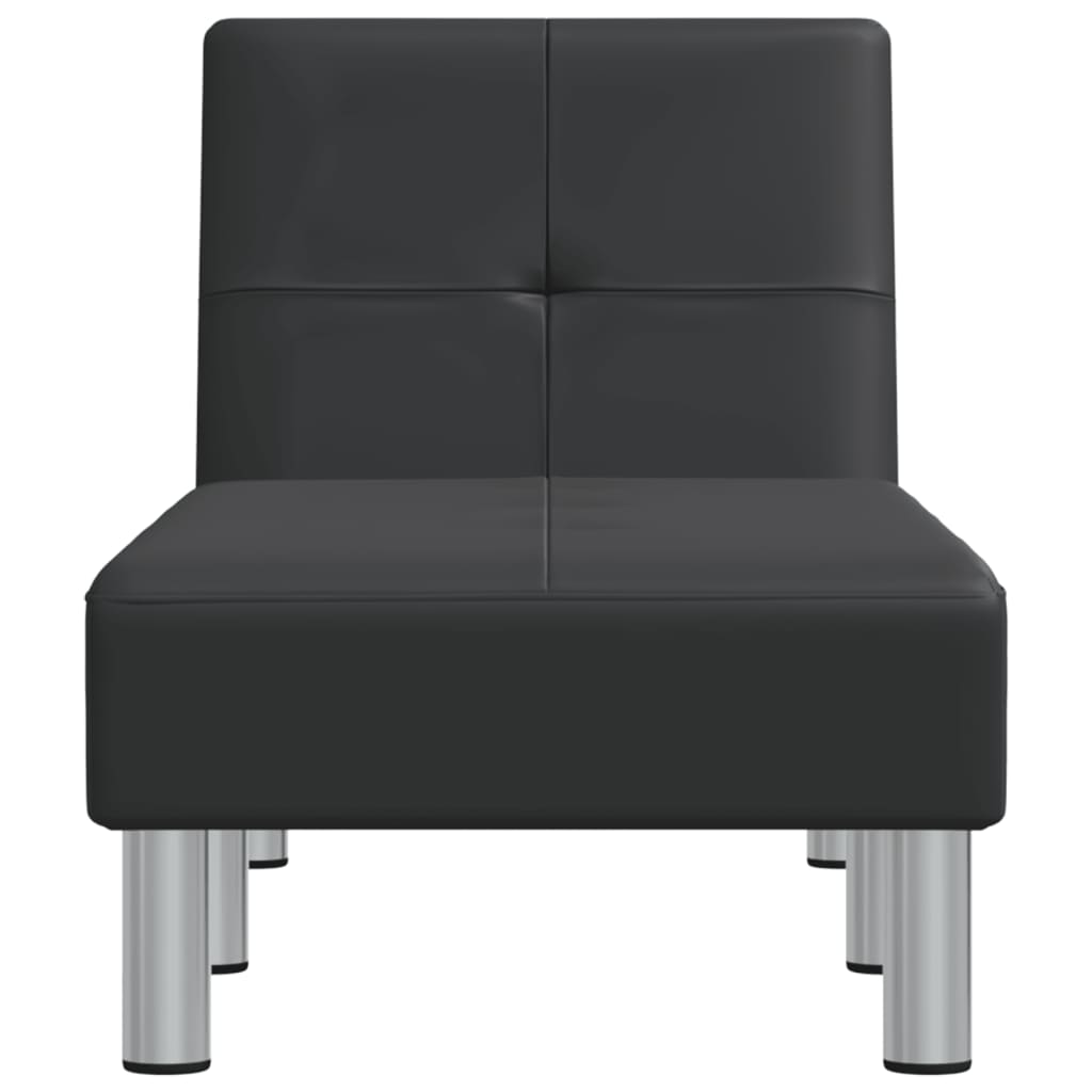 vidaXL Ανάκλιντρο Μαύρο από Συνθετικό Δέρμα