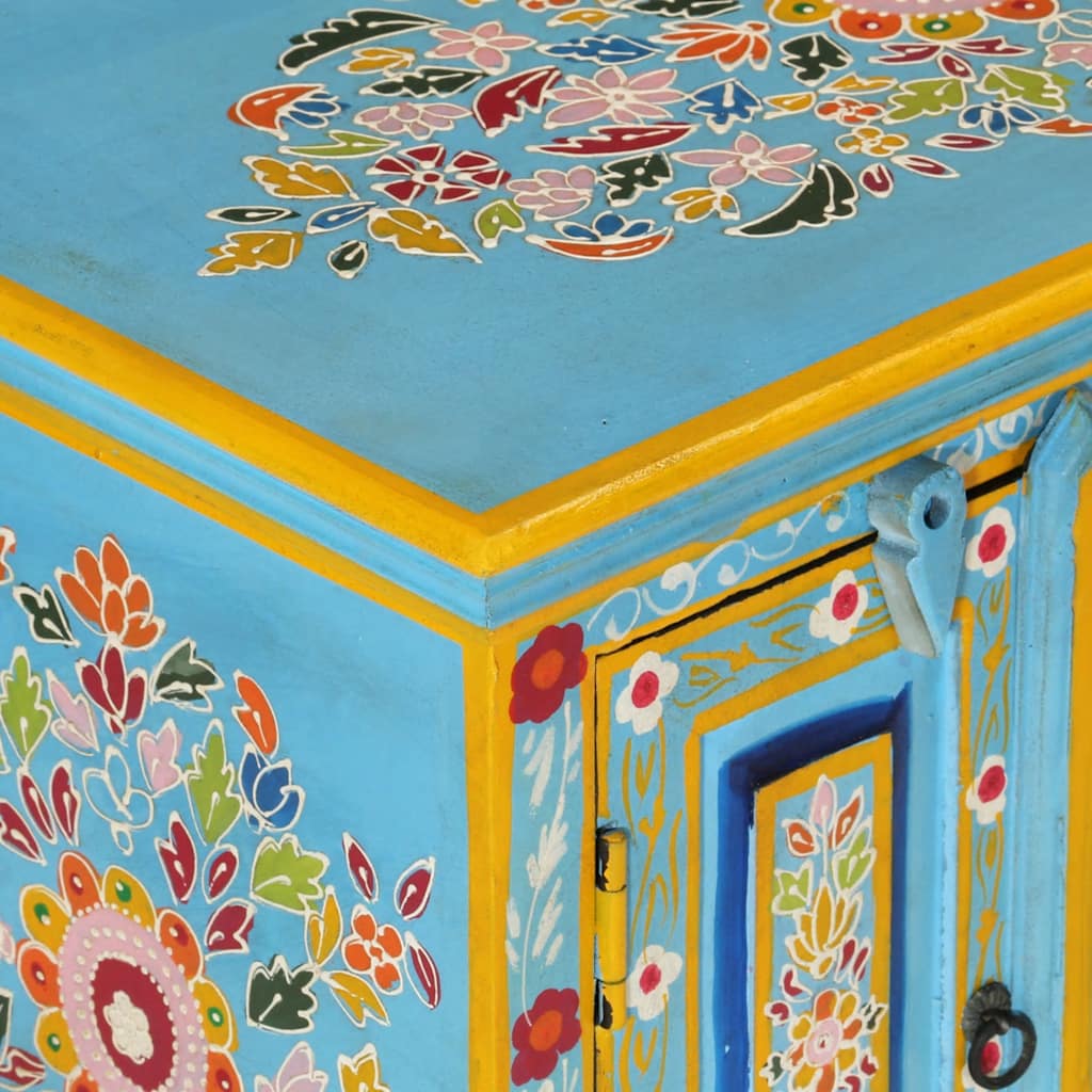 vidaXL Έπιπλο Τηλεόρασης Μπλε 110 x 30 x 40 εκ. από Μασίφ Ξύλο Μάνγκο