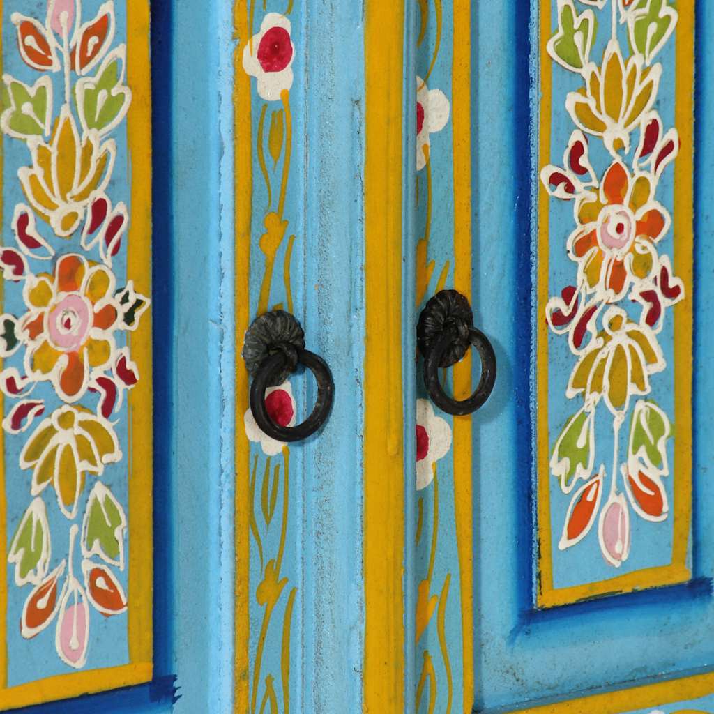 vidaXL Έπιπλο Τηλεόρασης Μπλε 110 x 30 x 40 εκ. από Μασίφ Ξύλο Μάνγκο