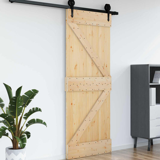 vidaXL Πόρτα NARVIK 95 x 210 cm Συμπαγές Ξύλο Πεύκου (Ακατέργαστο)