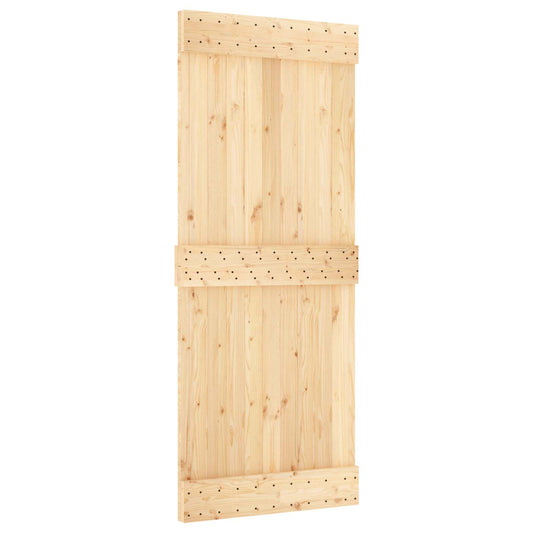 vidaXL Πόρτα NARVIK Φυσικό 85 x 210 cm Συμπαγές Ξύλο Πεύκου