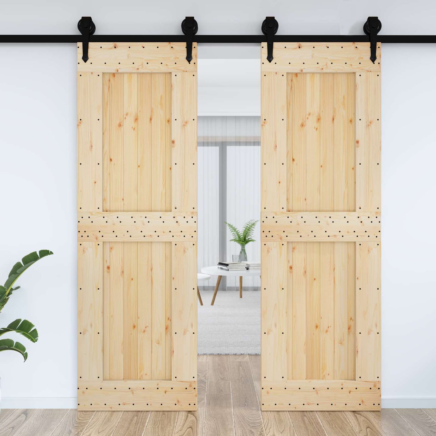 vidaXL Πόρτα NARVIK Φυσικό 70 x 210 cm Συμπαγές Ξύλο Πεύκου