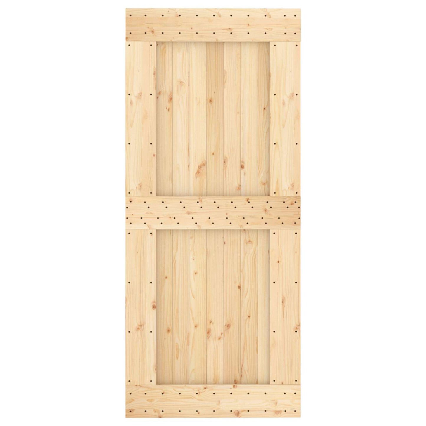 vidaXL Πόρτα NARVIK Φυσικό 90 x 210 cm Συμπαγές Ξύλο Πεύκου