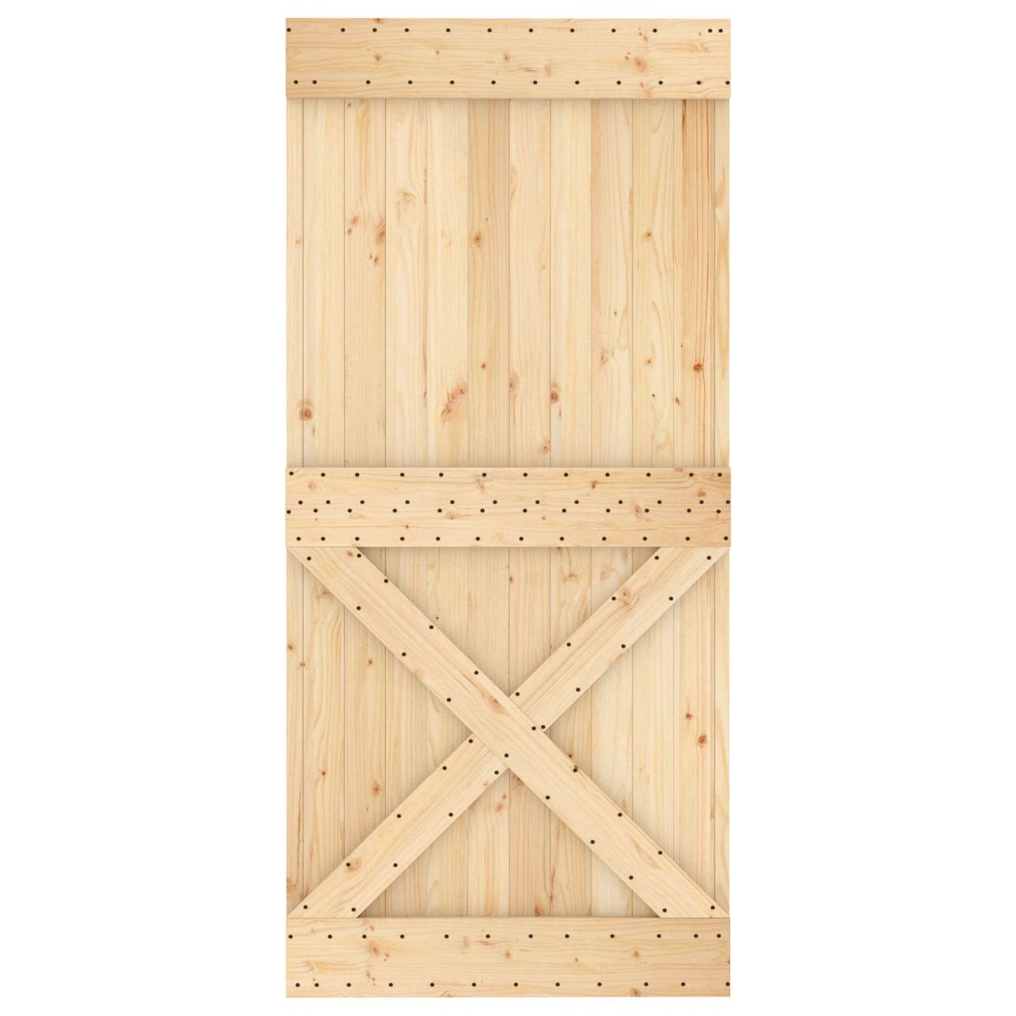 vidaXL Πόρτα NARVIK Φυσικό 95 x 210 cm Συμπαγές Ξύλο Πεύκου