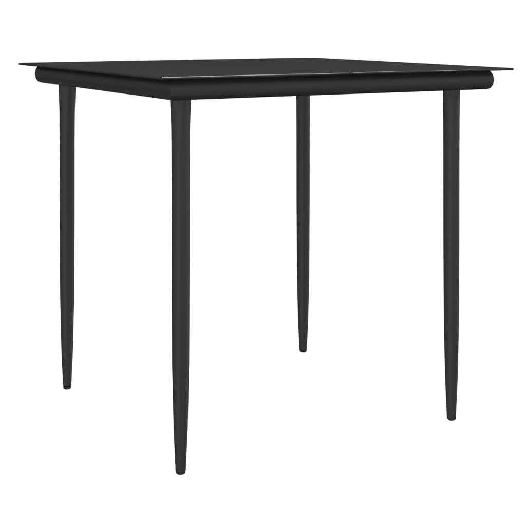 vidaXL Σετ Τραπεζαρίας Κήπου 3 τεμ. Συνθ. Ρατάν / Ατσάλι με Μαξιλάρια