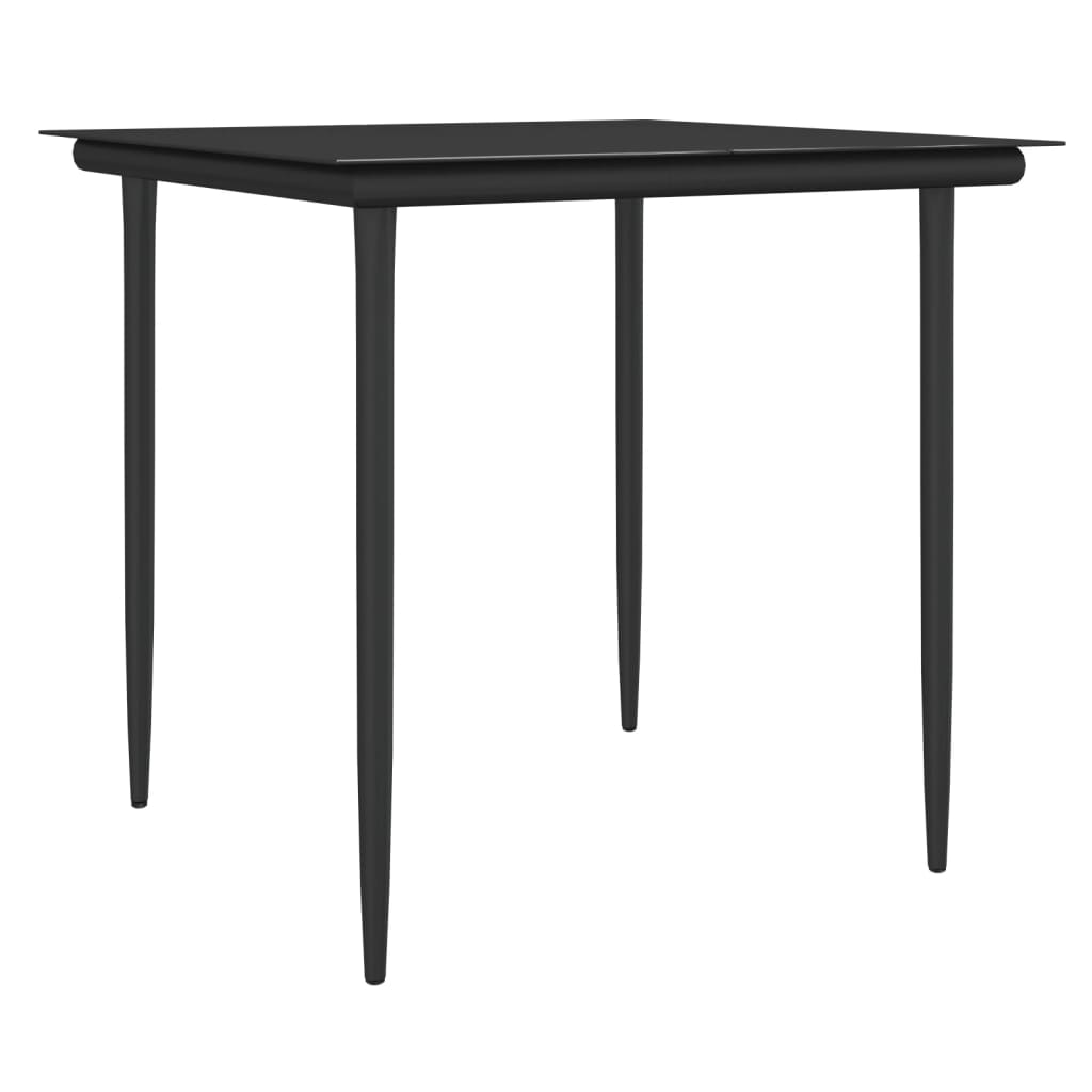 vidaXL Σετ Τραπεζαρίας Κήπου 3 τεμ. Συνθ. Ρατάν / Ατσάλι με Μαξιλάρια