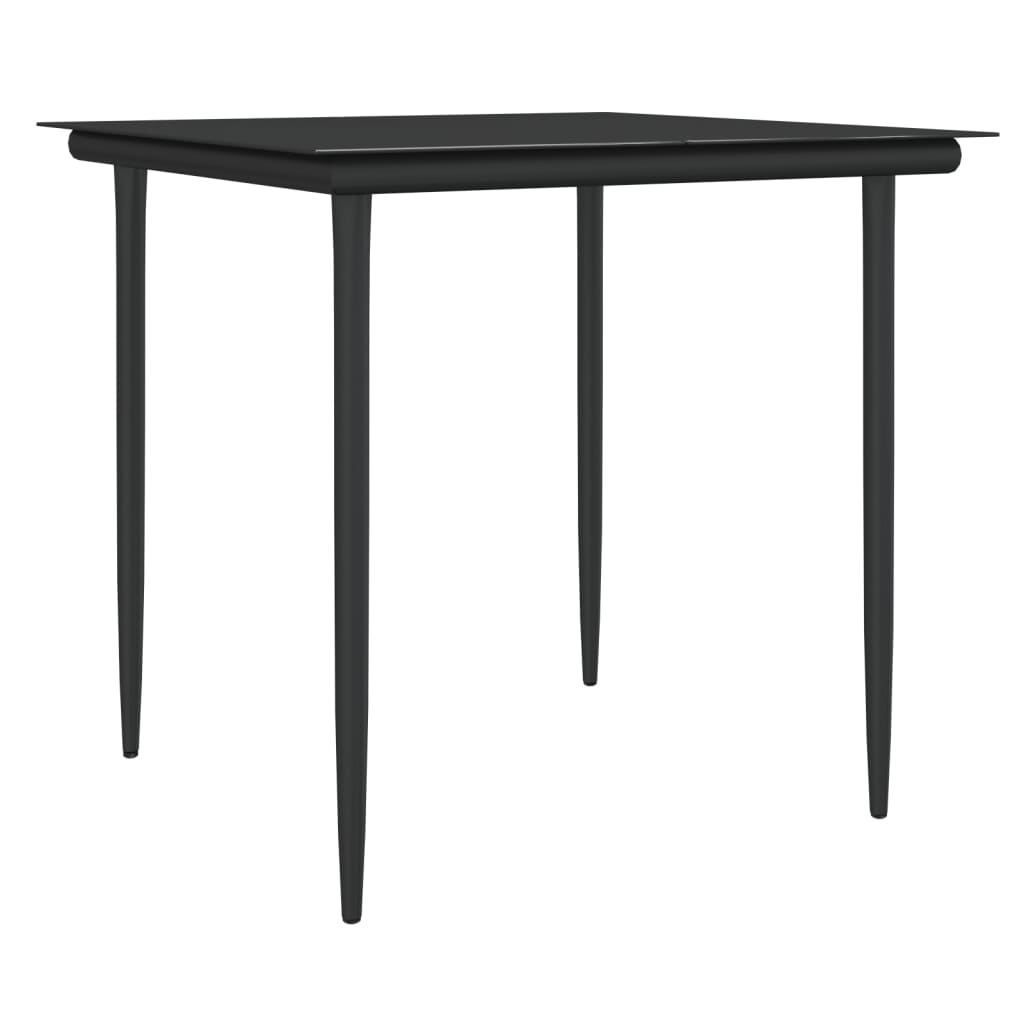 vidaXL Σετ Τραπεζαρίας Κήπου 5 τεμ. Συνθ. Ρατάν / Ατσάλι με Μαξιλάρια