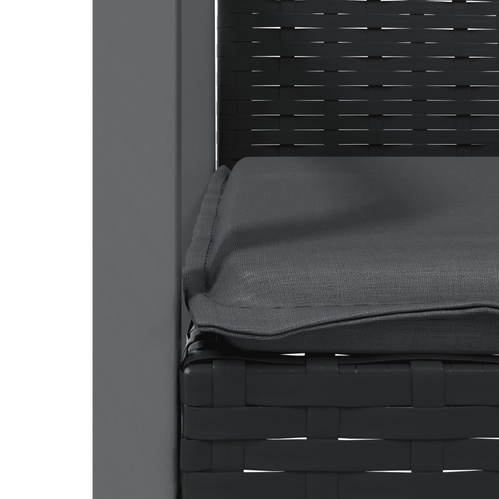 vidaXL Σετ Τραπεζαρίας Κήπου 7 τεμ. Συνθ. Ρατάν / Ατσάλι με Μαξιλάρια