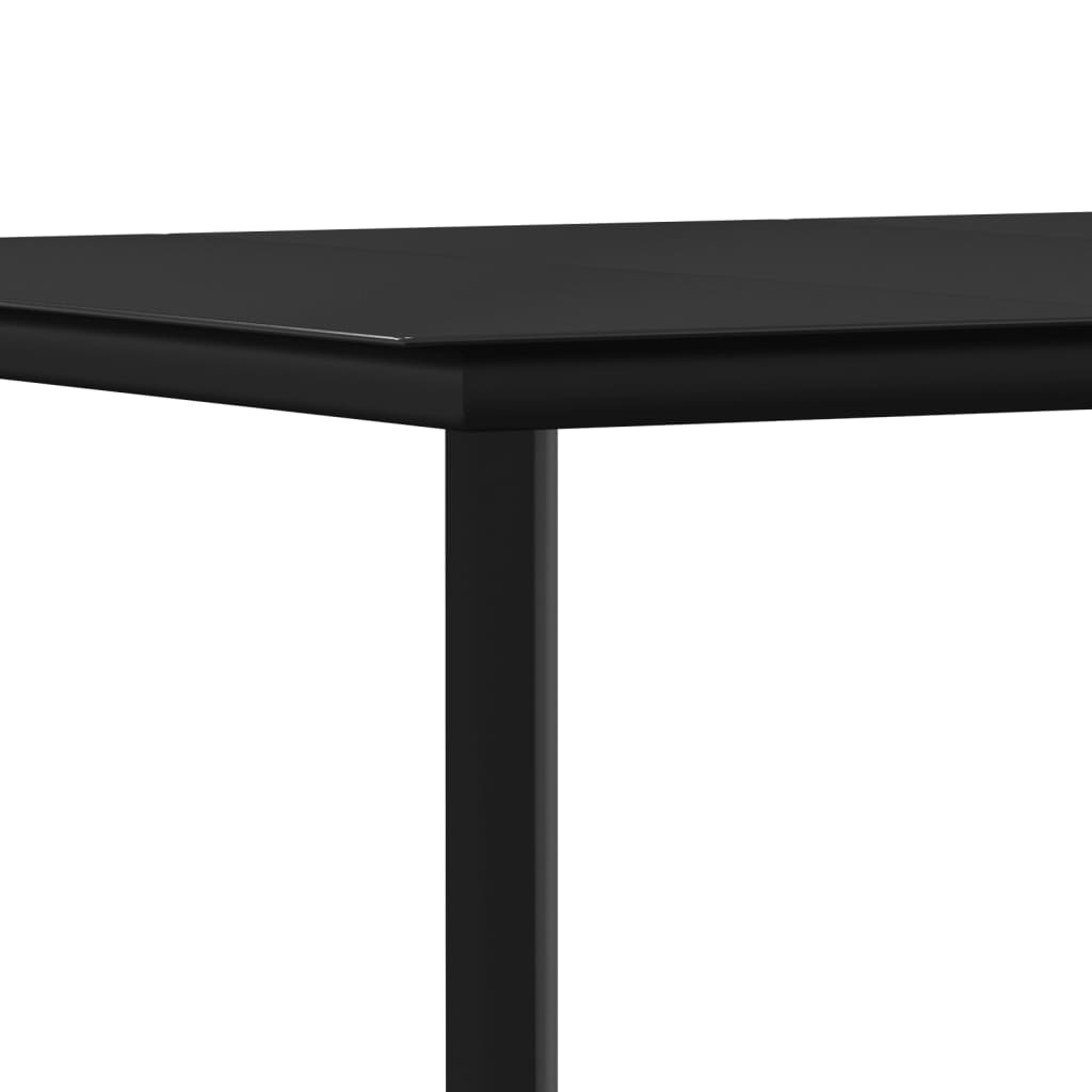 vidaXL Σετ Τραπεζαρίας Κήπου 7 Τεμαχίων Μαύρο Textilene & Ατσάλι