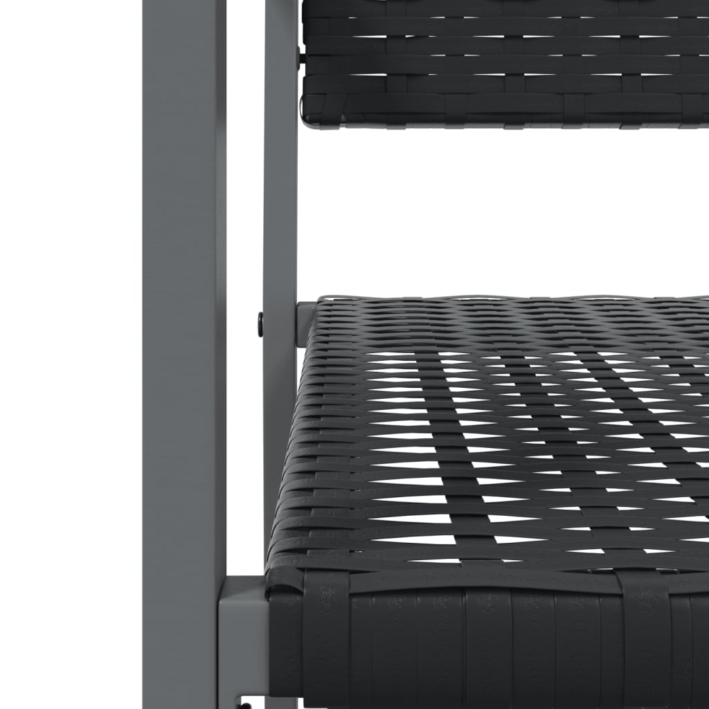 vidaXL Καρέκλες Κήπου 6 τεμ. Μαύρες 54x62,5x89 εκ. από Συνθετικό Ρατάν