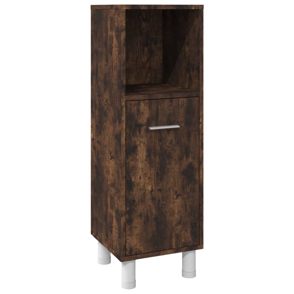 vidaXL Σετ Επίπλων Μπάνιου 3 Τεμαχίων Καπνιστή Δρυς Επεξεργασμένο Ξύλο