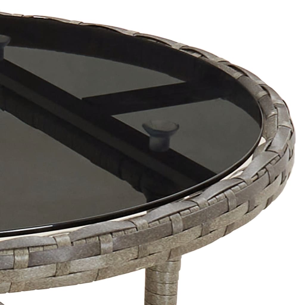 vidaXL Σετ Επίπλων Bistro Κήπου 5 τεμ. Γκρι Συνθετ. Ρατάν με Μαξιλάρια